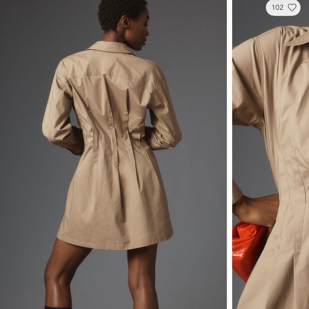 Pilcro Pintuck Mini Shirt Dress - Picture 2 of 5